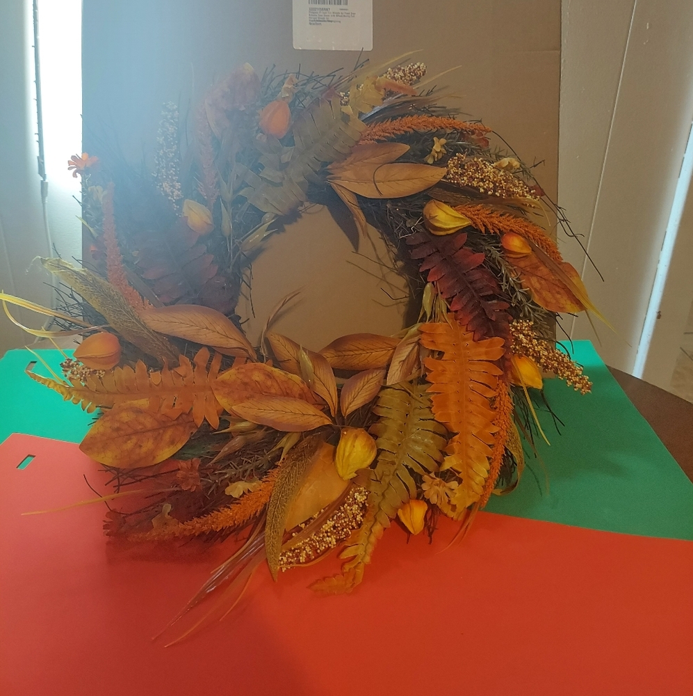 2 fall 21in wreath new!